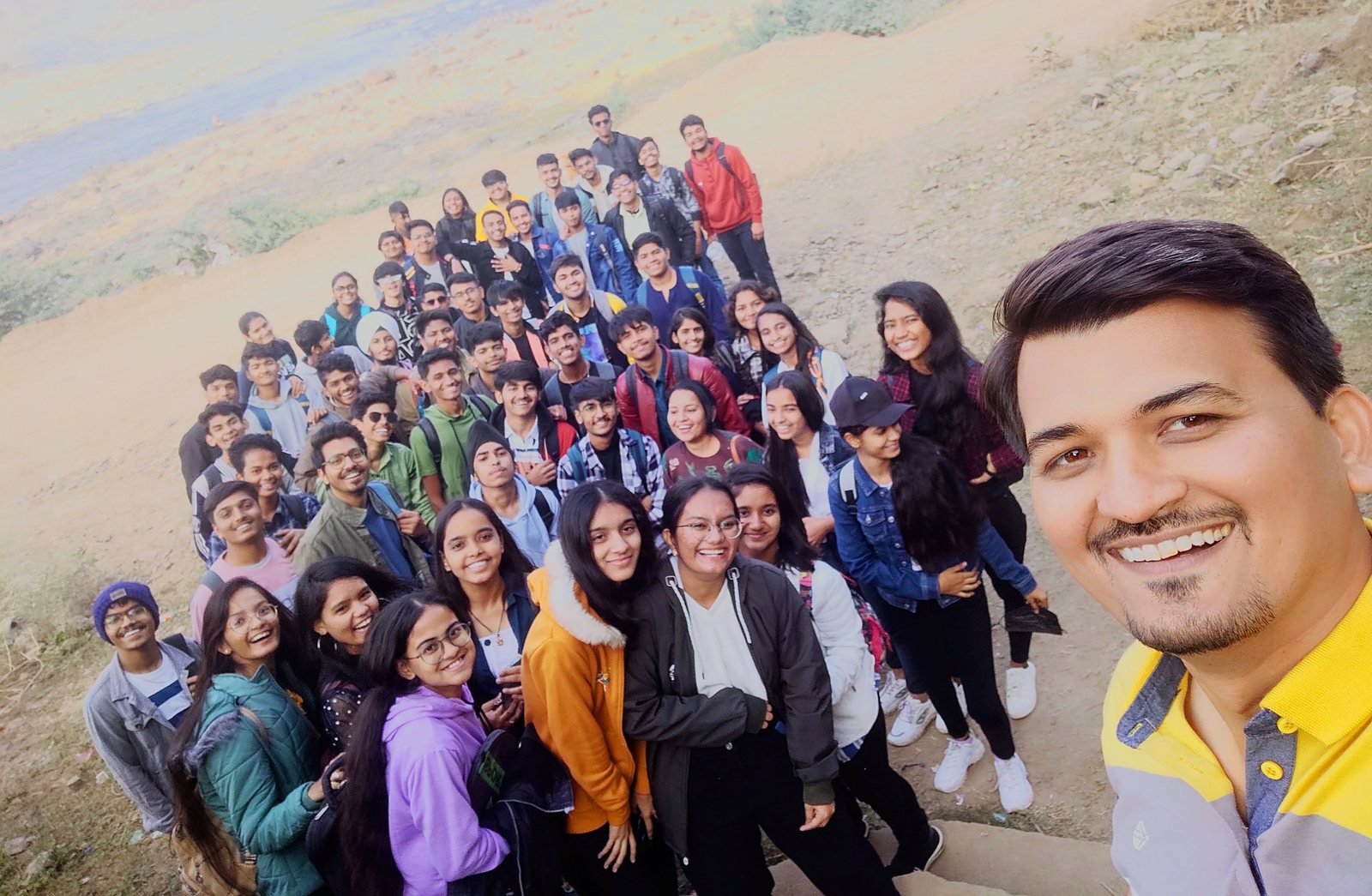 Ronak Sir with his students on a class outing